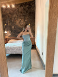 Vestido strapless azul Aqua image 0