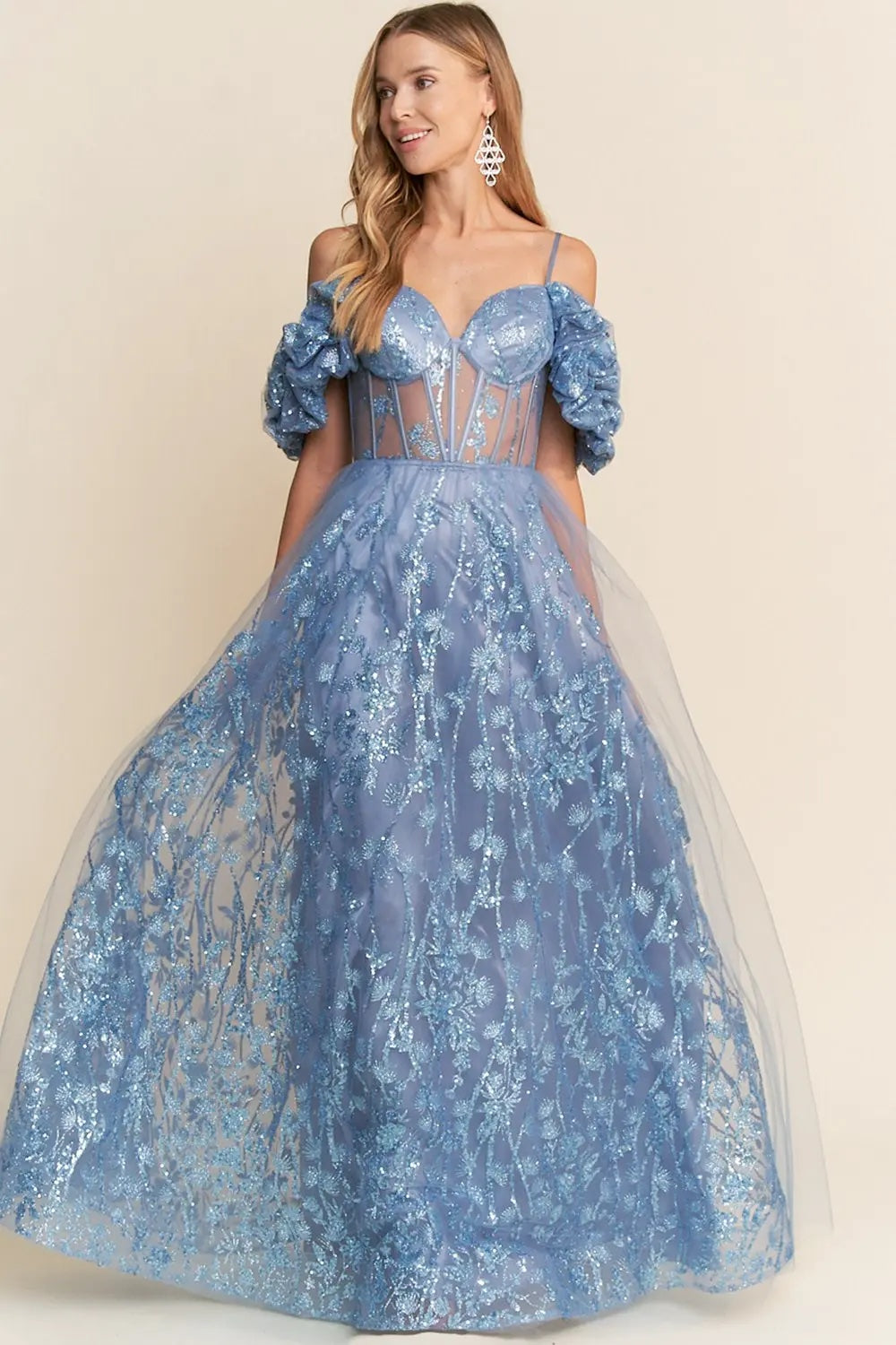 Vestido dusty blue image 1