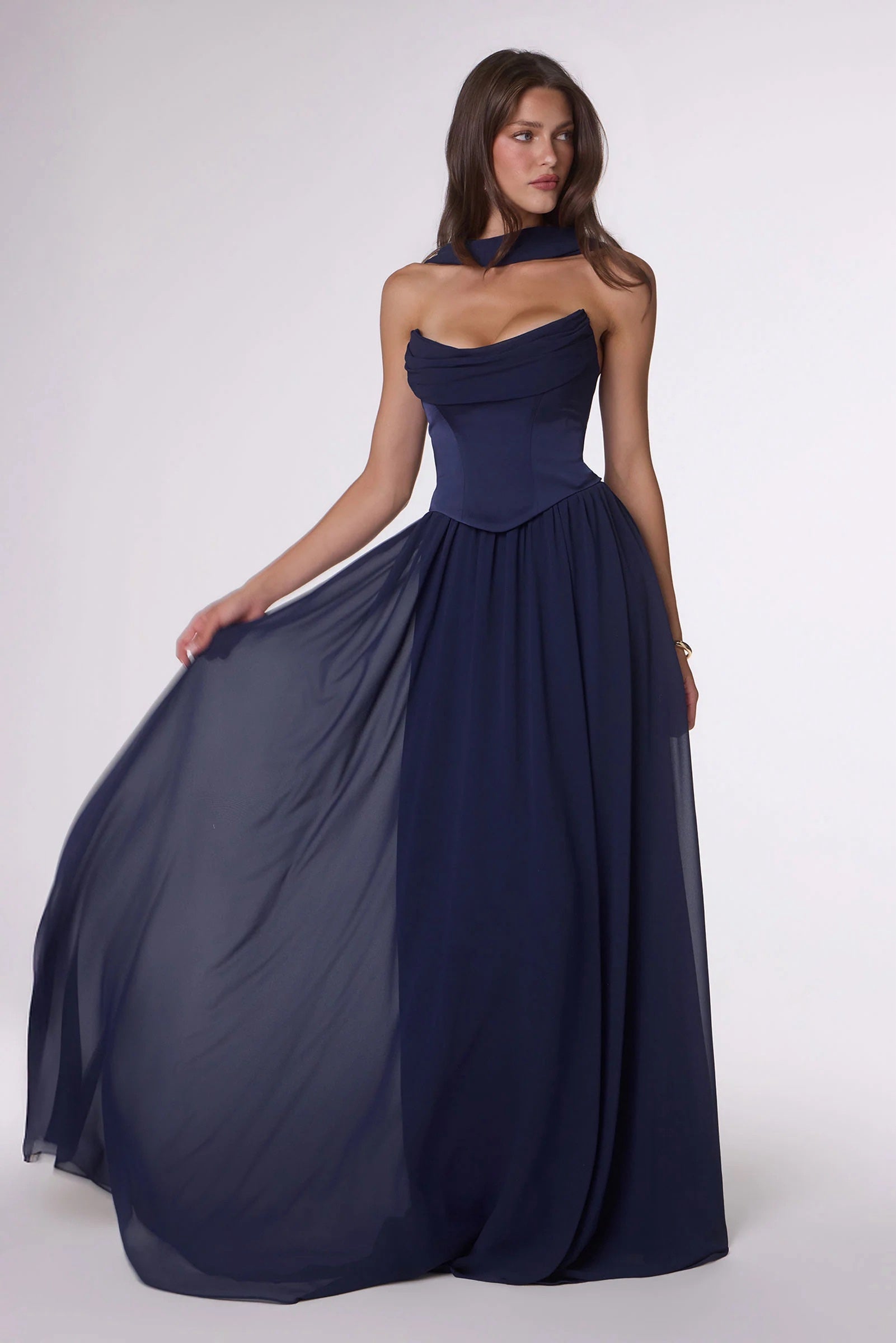 Azul marino strapless image 2