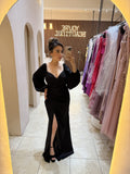 Vestido negro manga larga image 0
