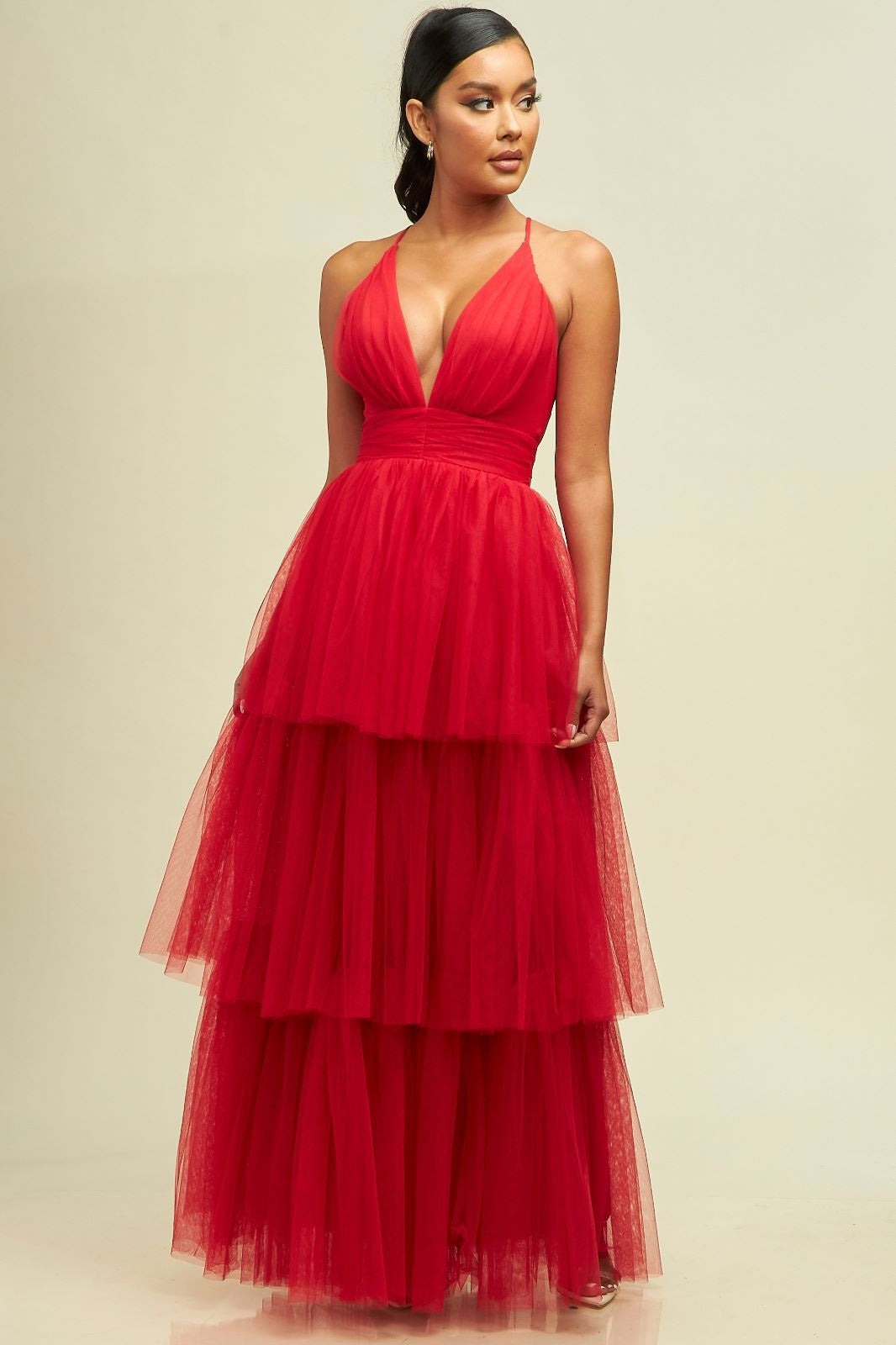 Vestido rojo tul llames image 1