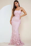 Vestido rosa pastel con aplicación image 0