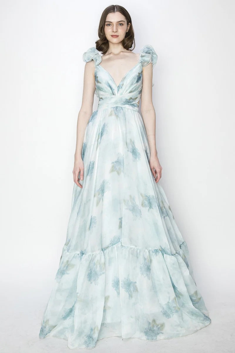 Vestido floreado escote espalda image 0