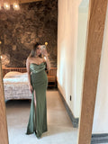 Vestido verde olivo image 0