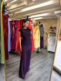 Vestido morado mesh image 0