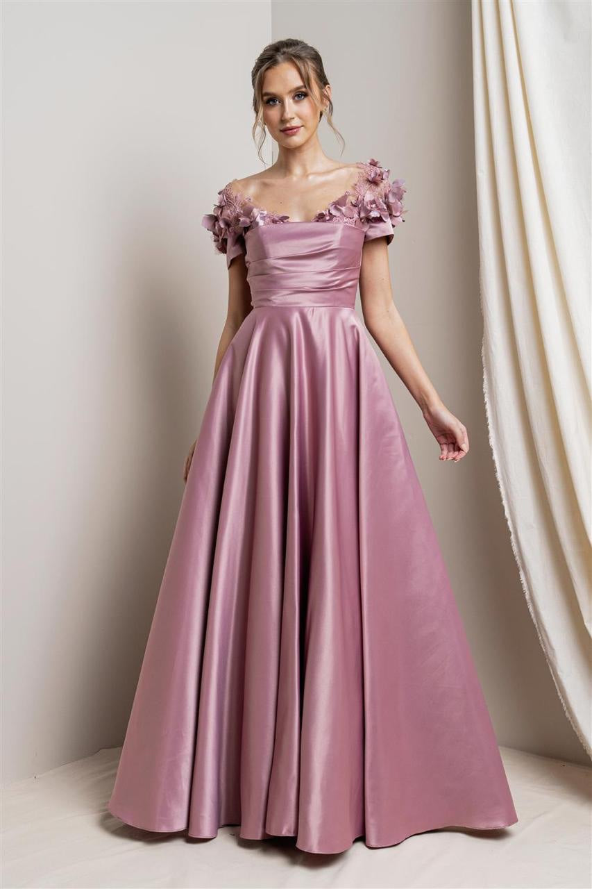 Vestido rosa palo corte A image