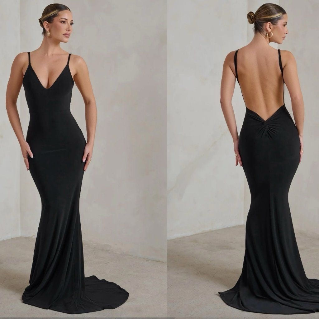 Vestido negro escote espalda image