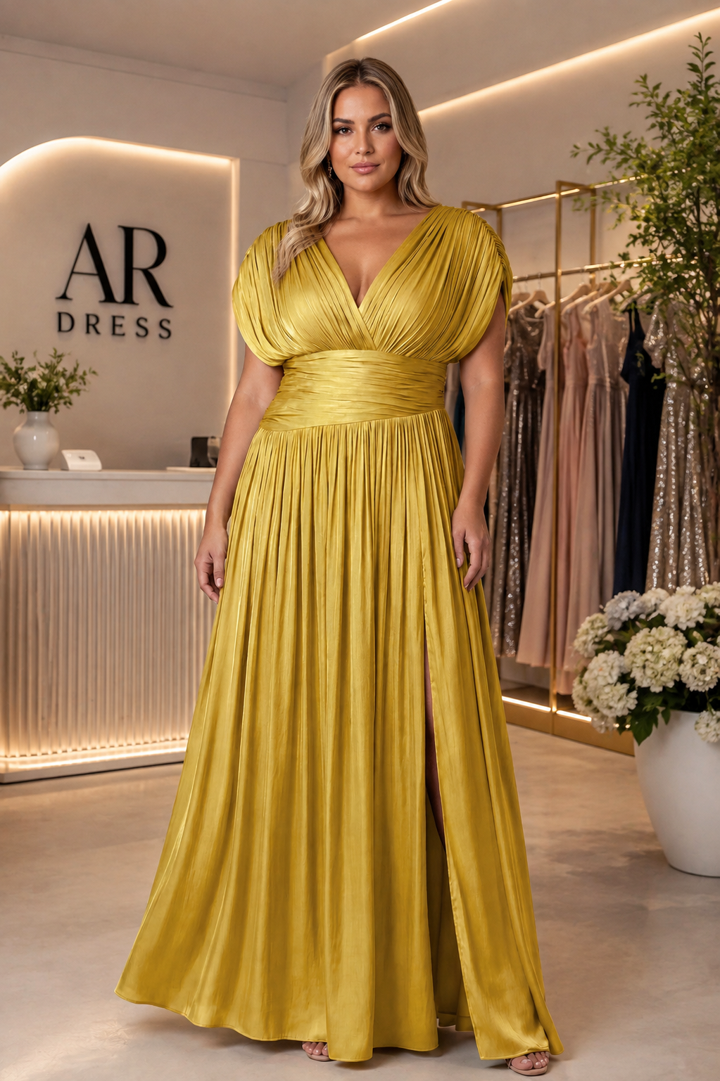 Vestido amarillo limón