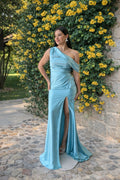 Vestido asimetríco azul cielo image 0