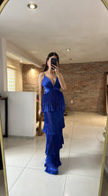 Vestido azul rey satinado Olanes image 0