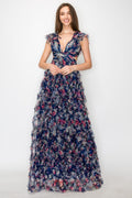Vestido floreado escote espalda image 0