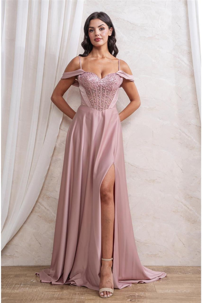 Vestido rosa corte A image