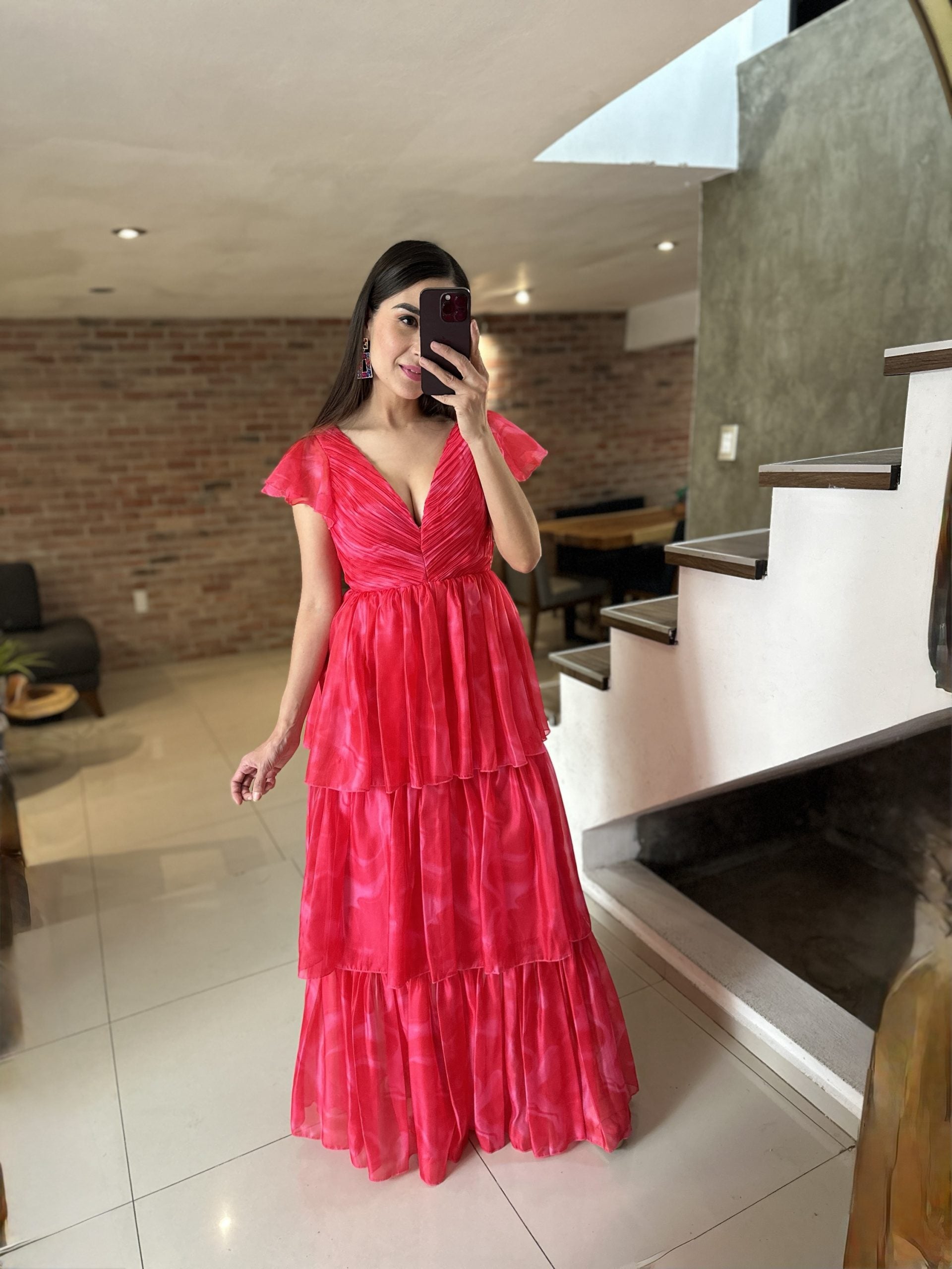 Vestido fucsia Olanes image